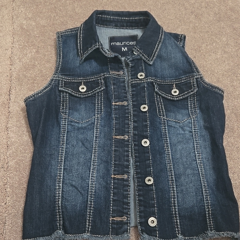 Sleeveless Jean Jacket